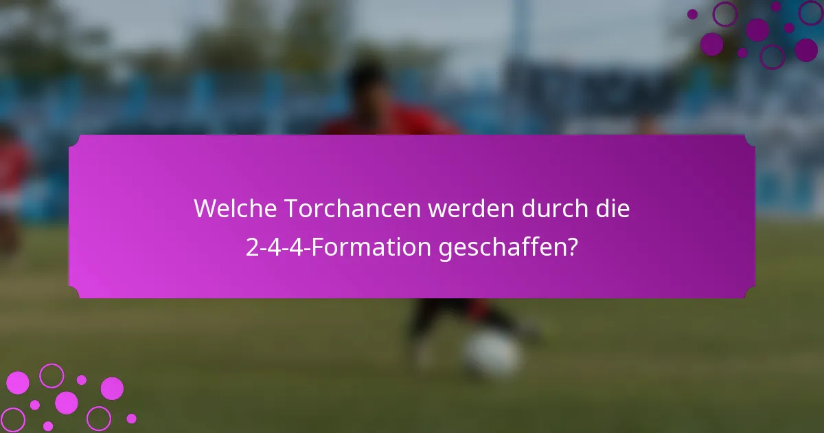 Welche Torchancen werden durch die 2-4-4-Formation geschaffen?